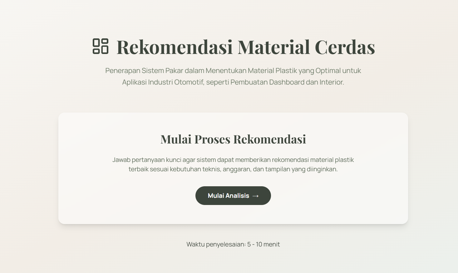 Exper System Material Plastic